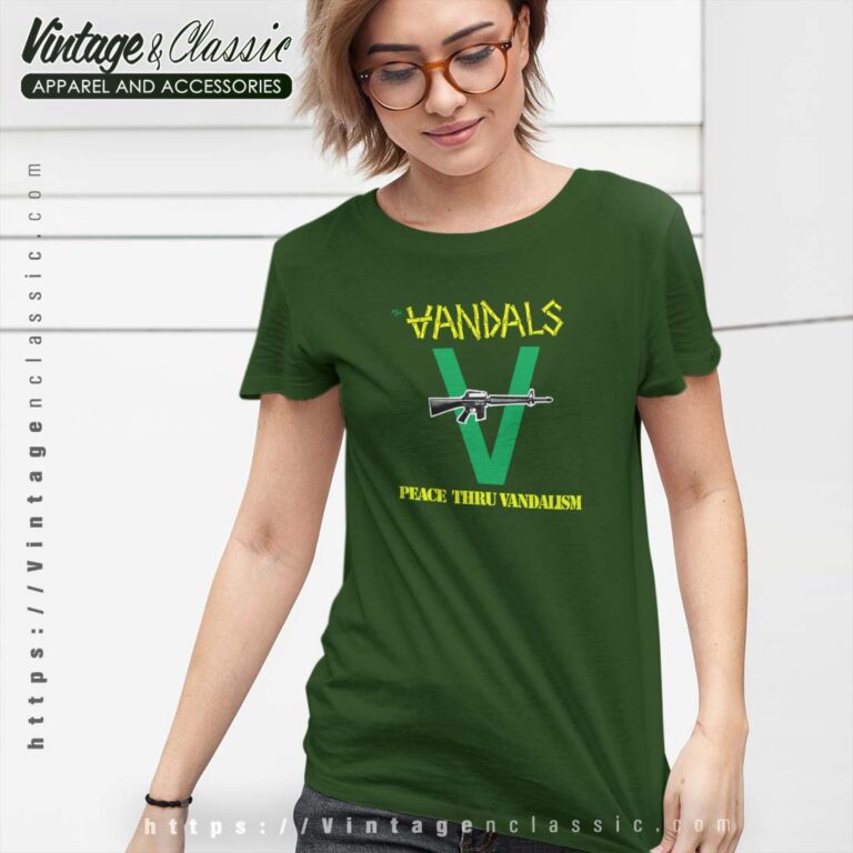 The Vandals Shirt Peace thru Vandalism Tshirt Women The Vandals Shirt Peace thru Vandalism Tshirt Women