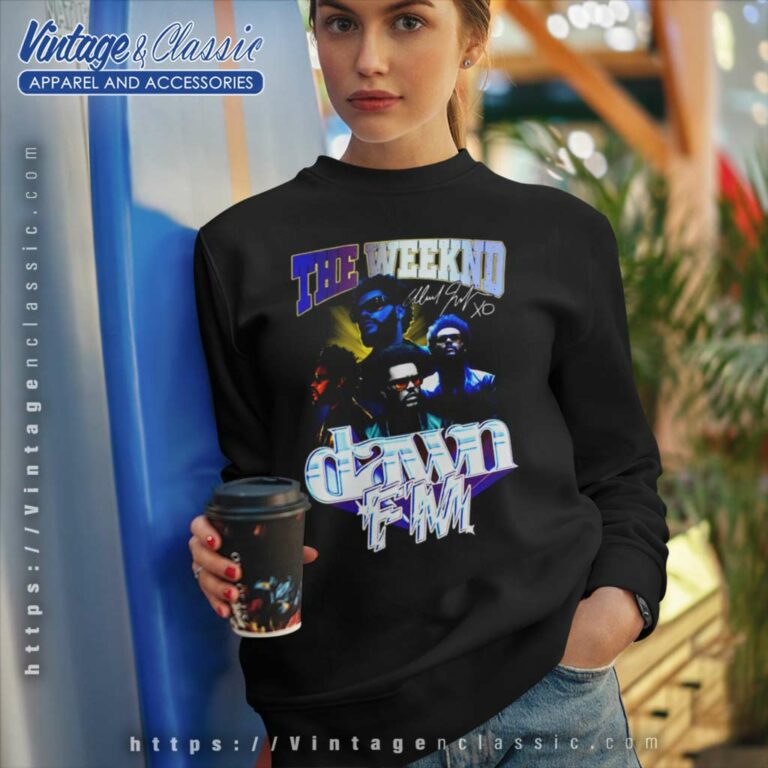 The Weeknd Shirt Dawn Fm Signature 2023 Sweatshirt The Weeknd Shirt Dawn Fm Signature 2023 Sweatshirt