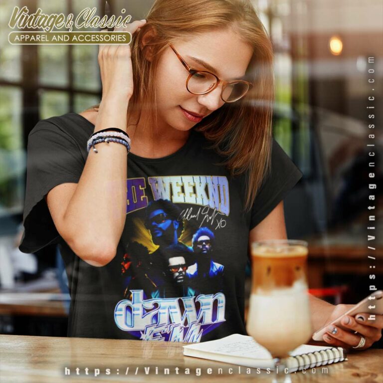 The Weeknd Shirt Dawn Fm Signature 2023 Women TShirt The Weeknd Shirt Dawn Fm Signature 2023 Women TShirt