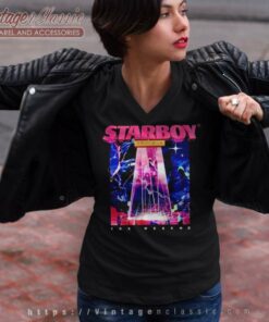 The Weeknd Starboy World Tour V Neck TShirt