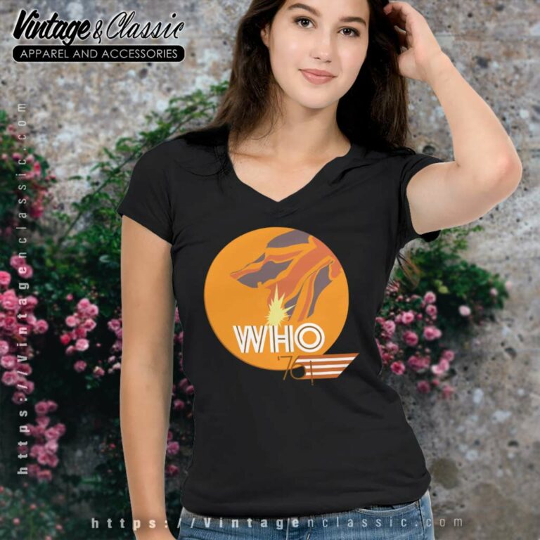 The Who Concert 1976 V Neck TShirt The Who Concert 1976 V Neck TShirt