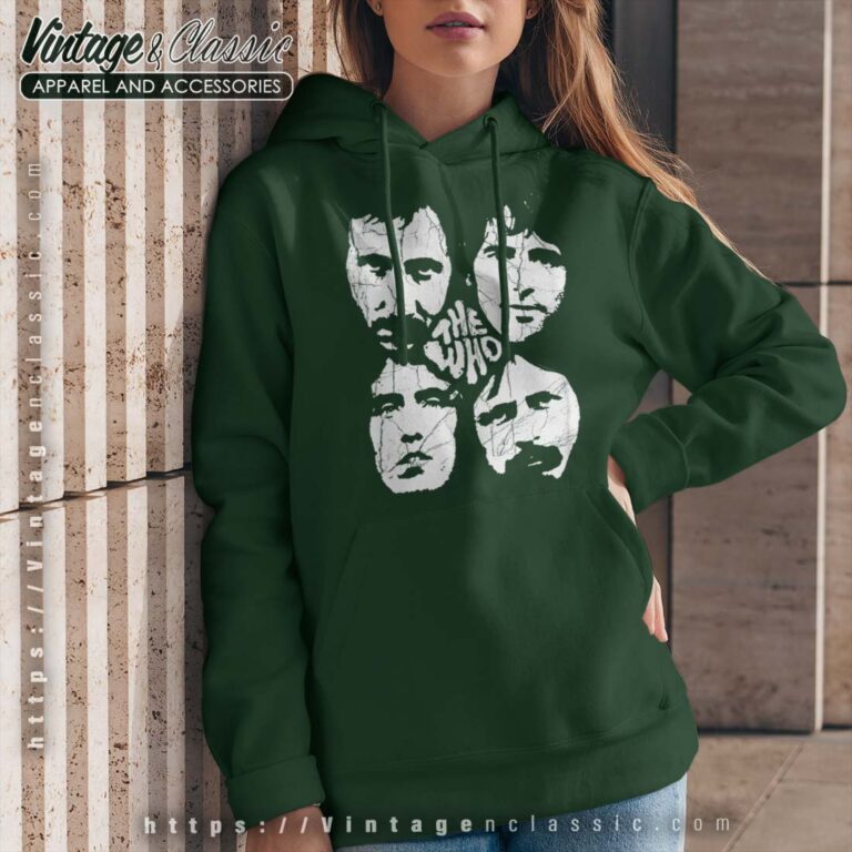 The Who Distressed Four Heads Band Hoodie The Who Distressed Four Heads Band Hoodie