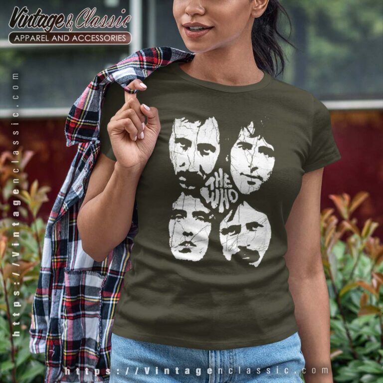 The Who Distressed Four Heads Band Tshirt The Who Distressed Four Heads Band Tshirt