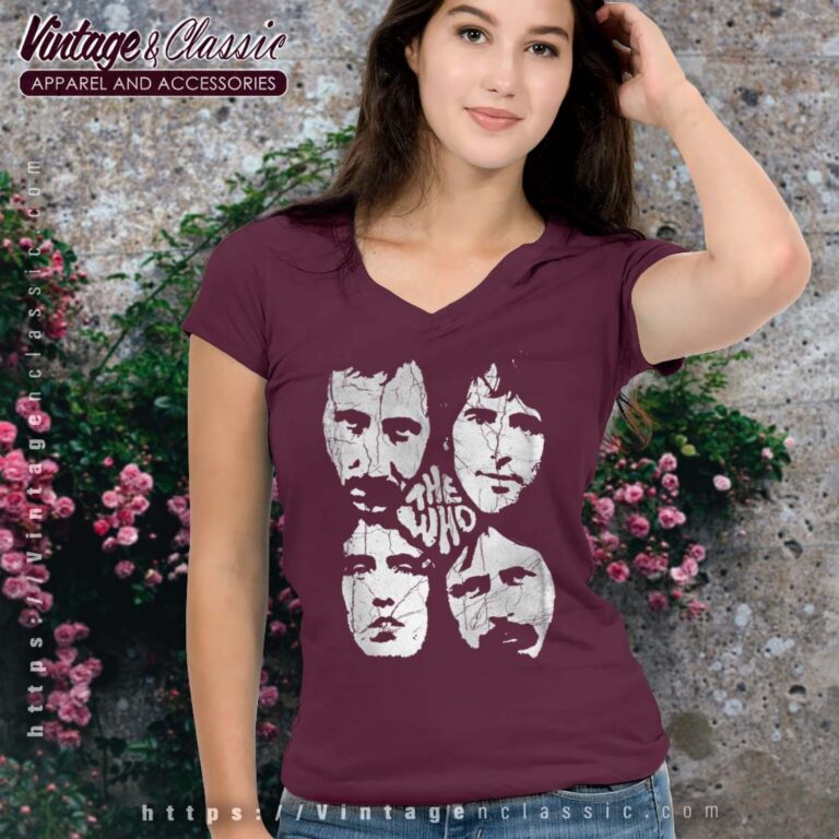 The Who Distressed Four Heads Band Vneck The Who Distressed Four Heads Band Vneck