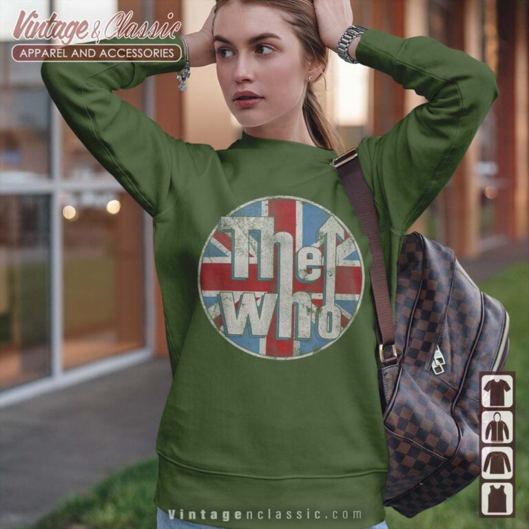 The Who Distressed Union Jack Circle Logo Sweatshirt The Who Distressed Union Jack Circle Logo Sweatshirt