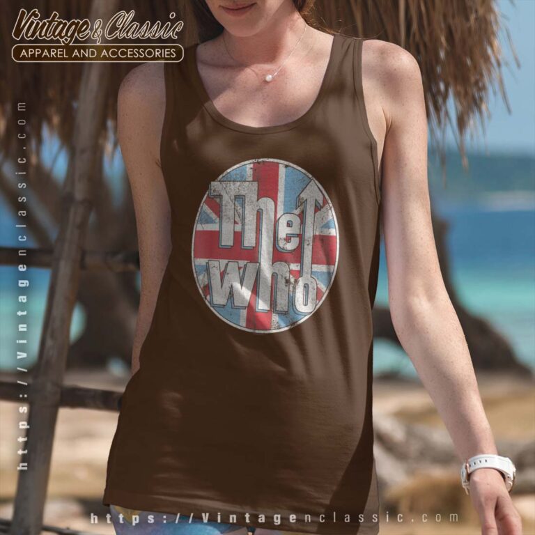 The Who Distressed Union Jack Circle Logo Tanktop The Who Distressed Union Jack Circle Logo Tanktop