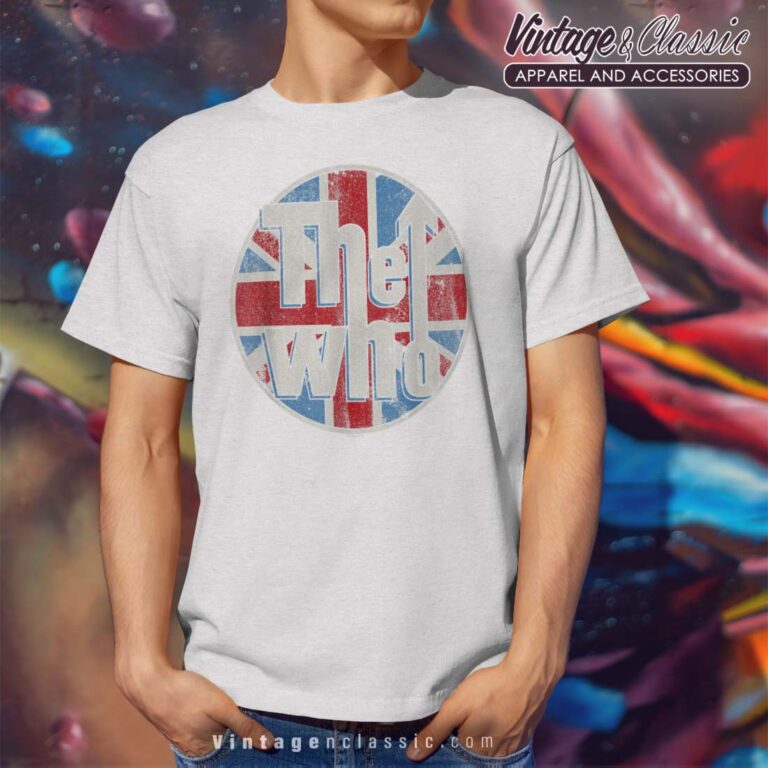 The Who Distressed Union Jack Circle Logo Tshirt The Who Distressed Union Jack Circle Logo Tshirt