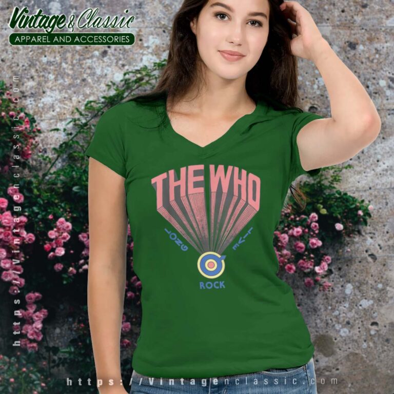 The Who Long Live Rock Retro Vneck The Who Long Live Rock Retro Vneck
