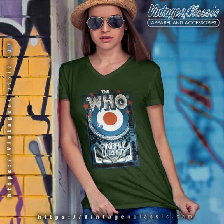 The Who Pinball Wizard V Neck TShirt The Who Pinball Wizard V Neck TShirt
