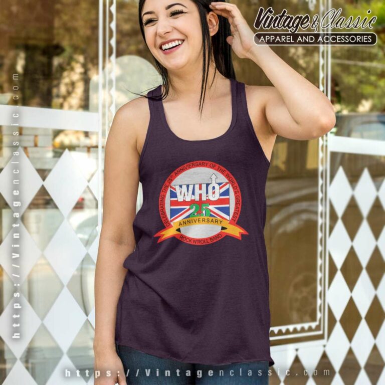 The Who Shirt 25th Anniversary Tour Tank Top Racerback The Who Shirt 25th Anniversary Tour Tank Top Racerback