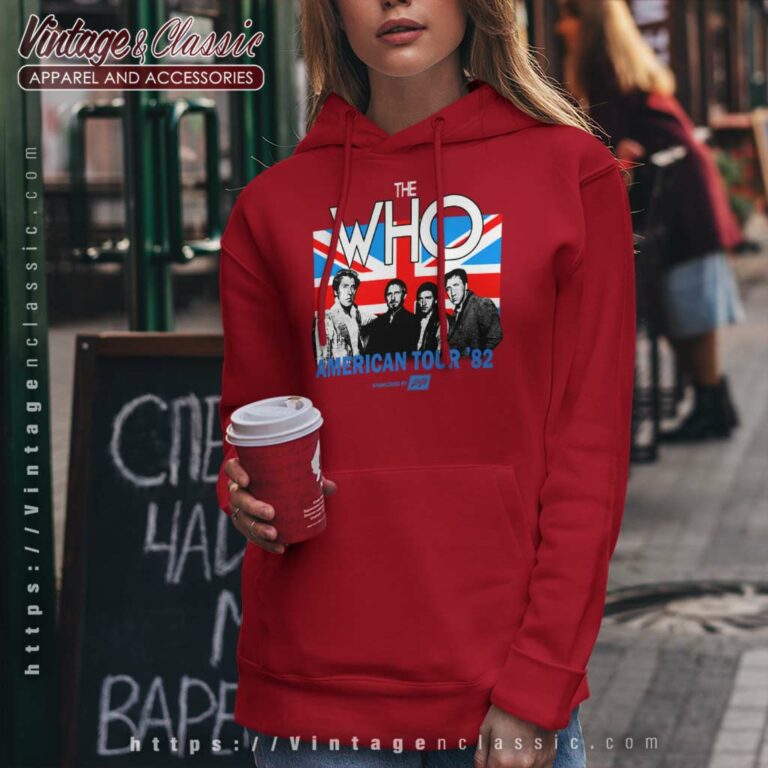 The Who Shirt American Tour 82 Hoodie The Who Shirt American Tour 82 Hoodie