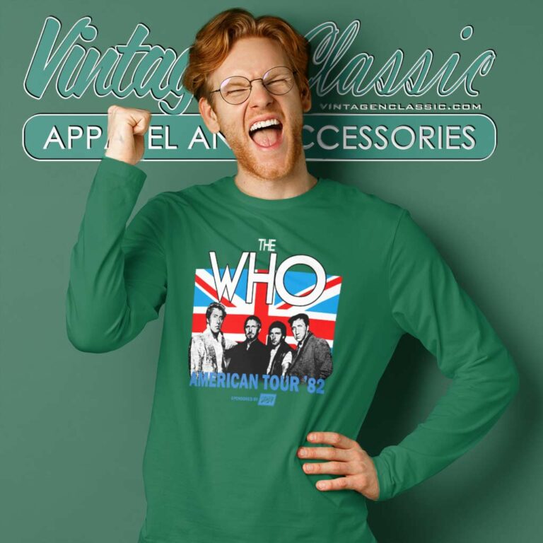 The Who Shirt American Tour 82 Long Sleeve Tee The Who Shirt American Tour 82 Long Sleeve Tee
