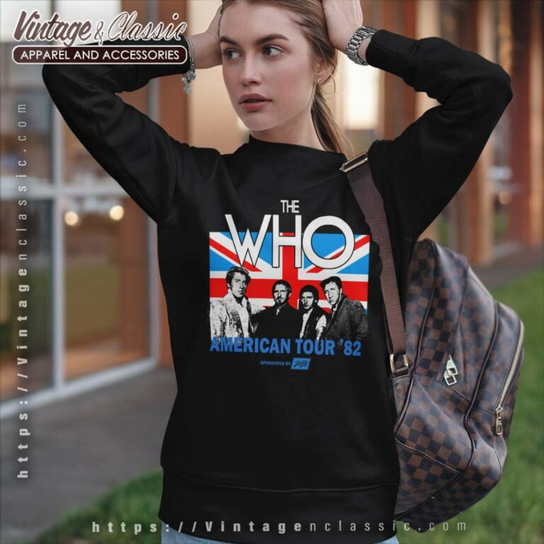 The Who Shirt American Tour 82 Sweatshirt The Who Shirt American Tour 82 Sweatshirt
