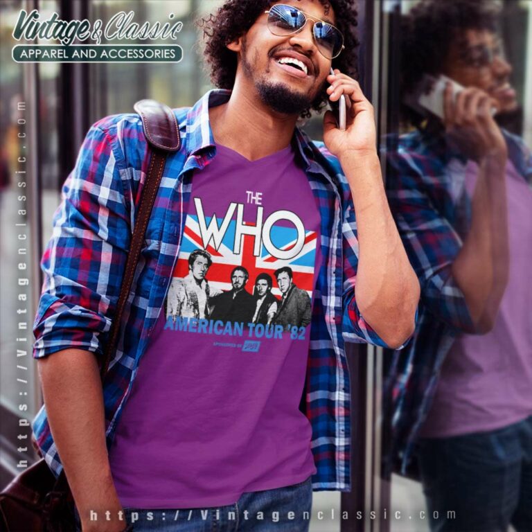 The Who Shirt American Tour 82 V Neck TShirt The Who Shirt American Tour 82 V Neck TShirt