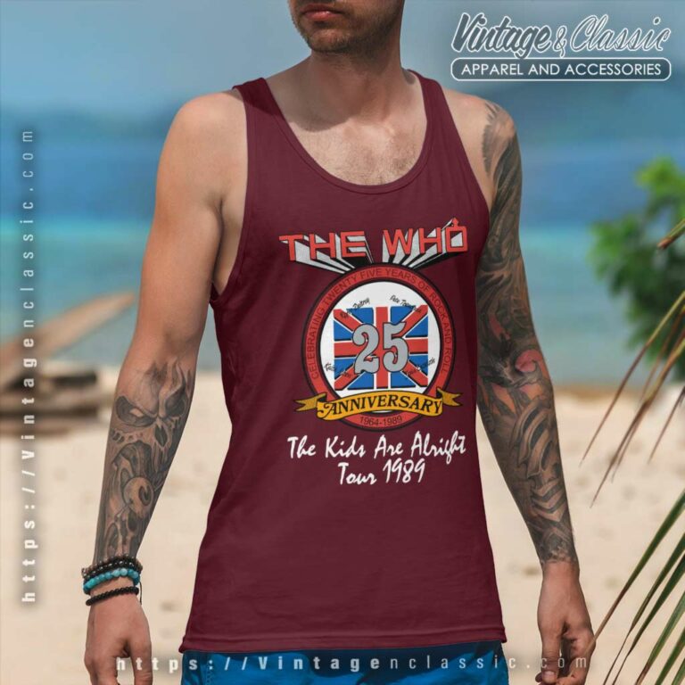 The Who Shirt The Are Alright 25th Anniversary Tank Top Racerback The Who Shirt The Are Alright 25th Anniversary Tank Top Racerback