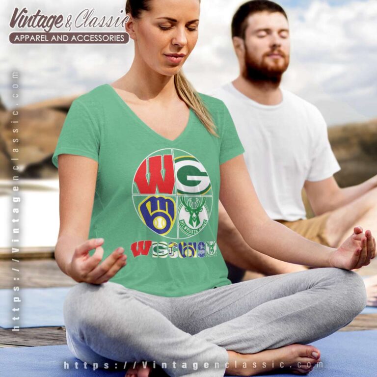The Wisconsin Sport Team V Neck TShirt The Wisconsin Sport Team V Neck TShirt