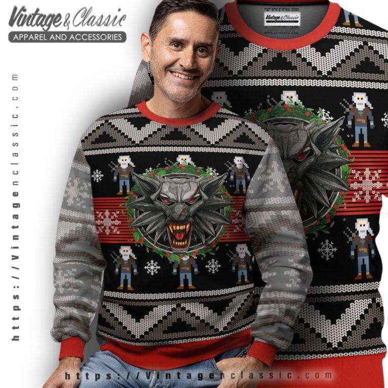 The Witcher 2 Ugly Christmas Sweater Men Ugly Sweater The Witcher 2 Ugly Christmas Sweater Men Ugly Sweater