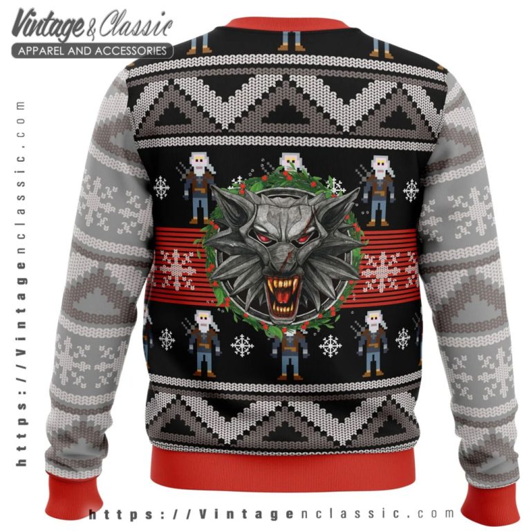 The Witcher 2 Ugly Christmas Sweater back Ugly Sweater The Witcher 2 Ugly Christmas Sweater back Ugly Sweater