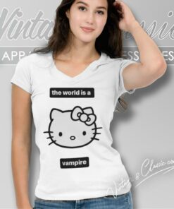 The World Is A Vampire Hello Kitty Smashing Pumpkins V Neck TShirt