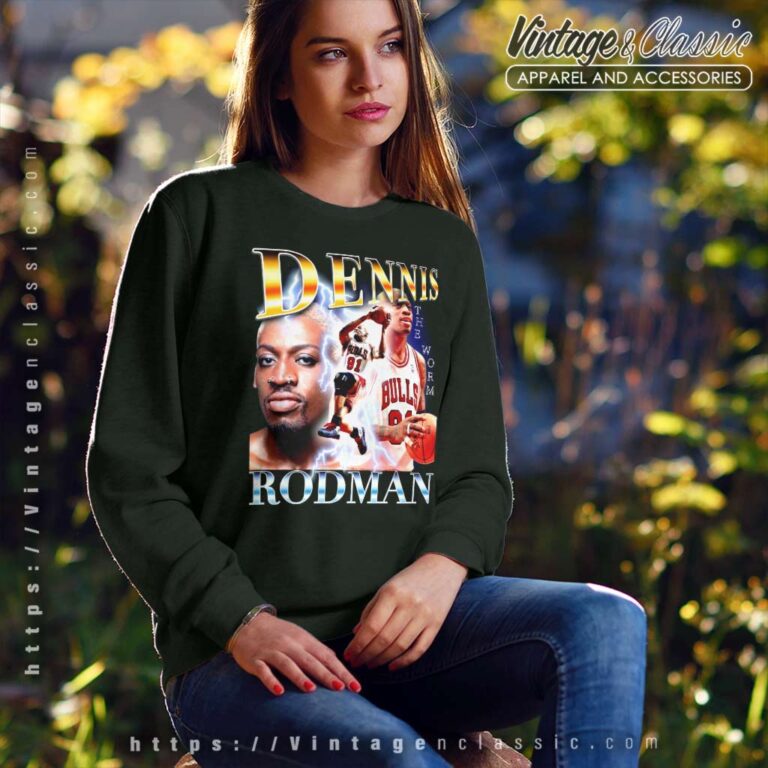 The Worm Dennis Rodman Chicago Bulls Sweatshirt The Worm Dennis Rodman Chicago Bulls Sweatshirt
