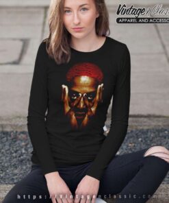 The Worm Dennis Rodman Red Hair Long Sleeve Tee