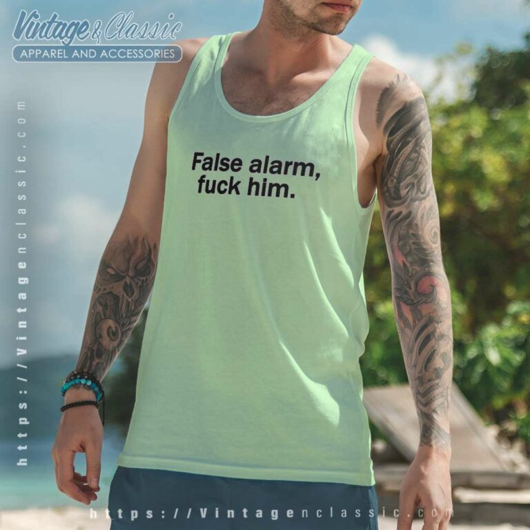 Theestallion False Alarm Fuck Him Tank Top Racerback Theestallion False Alarm Fuck Him Tank Top Racerback