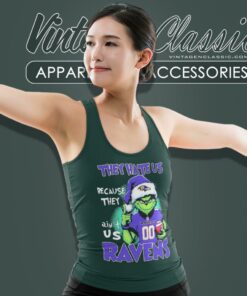 They Hate Us Because They Aint Us Grinch Baltimore Ravens Christmas Tank Top Racerback