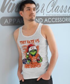 They Hate Us Because They Aint Us Grinch Chicago Bears Christmas Shirt Tank Top Racerback