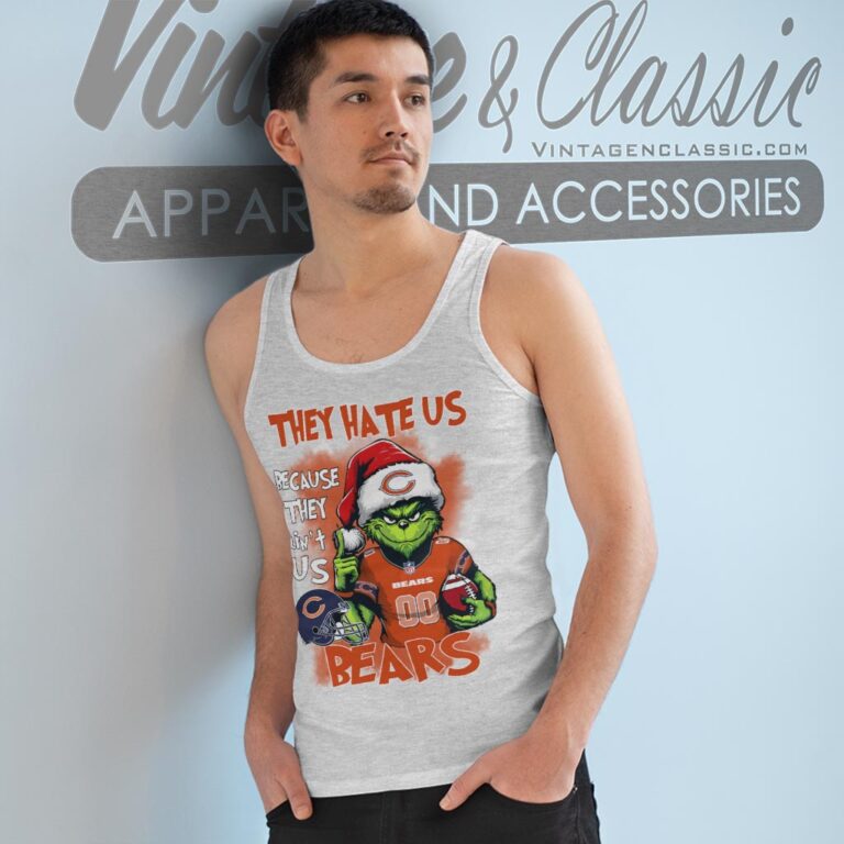 They Hate Us Because They Aint Us Grinch Chicago Bears Christmas Shirt Tank Top Racerback They Hate Us Because They Aint Us Grinch Chicago Bears Christmas Shirt Tank Top Racerback