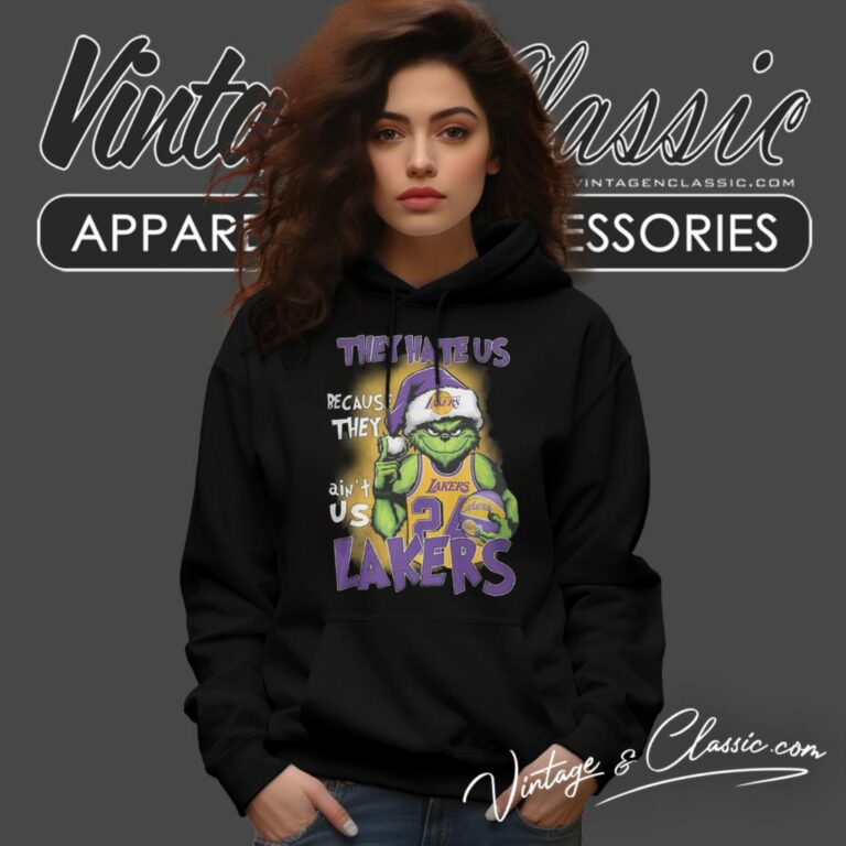They Hate Us Because They Aint Us Grinch Los Angeles Lakers Christmas Hoodie They Hate Us Because They Aint Us Grinch Los Angeles Lakers Christmas Hoodie