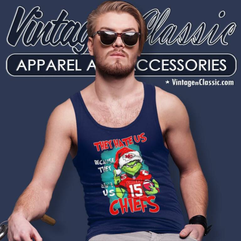They Hate Us Because They Aint Us Kansas City Chiefs Grinch Christmas Tank Top Racerback They Hate Us Because They Aint Us Kansas City Chiefs Grinch Christmas Tank Top Racerback