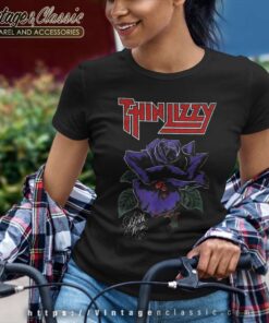 Thin Lizzy Shirt Album Black Rose Color Women TShirt