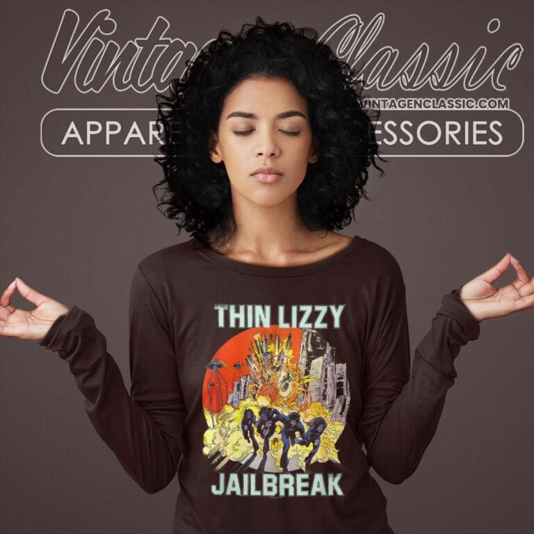 Thin Lizzy Shirt Album Jailbreak Long Sleeve Tee Thin Lizzy Shirt Album Jailbreak Long Sleeve Tee