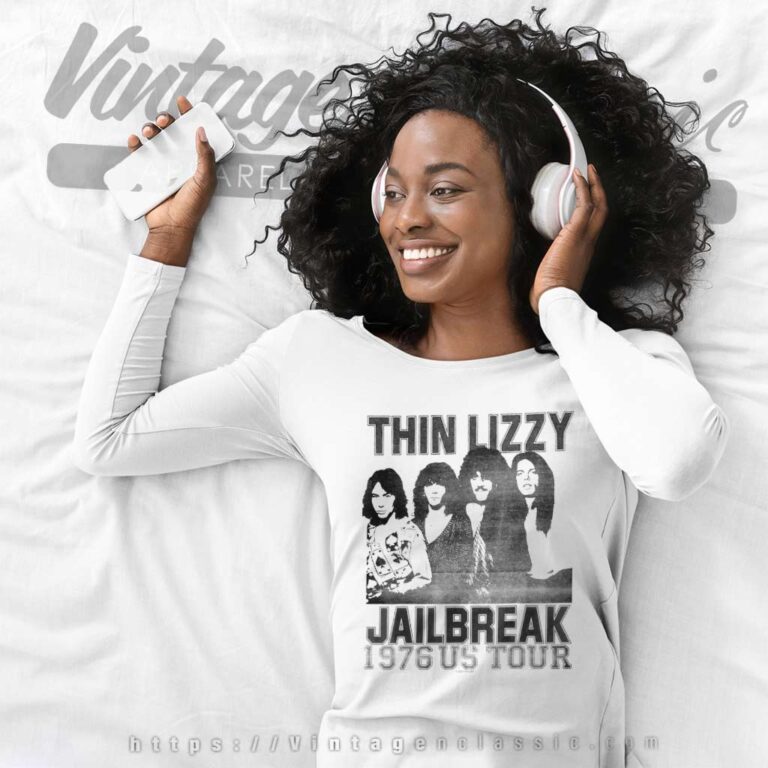 Thin Lizzy Shirt Album Jailbreak Us Tour Long Sleeve Tee Thin Lizzy Shirt Album Jailbreak Us Tour Long Sleeve Tee