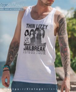 Thin Lizzy Shirt Album Jailbreak Us Tour 5 Thin Lizzy Shirt Album Jailbreak Us Tour Tank Top Racerback