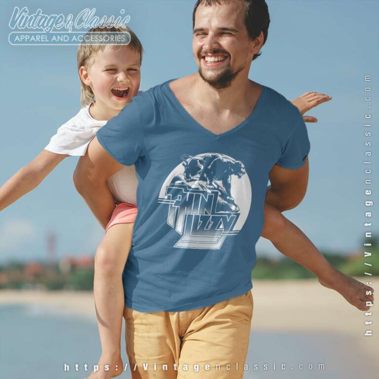 Thin Lizzy Shirt Album Night Life V Neck TShirt Thin Lizzy Shirt Album Night Life V Neck TShirt