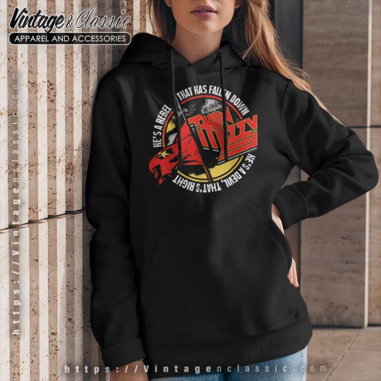 Thin Lizzy Shirt Album Renegade Hoodie Thin Lizzy Shirt Album Renegade Hoodie