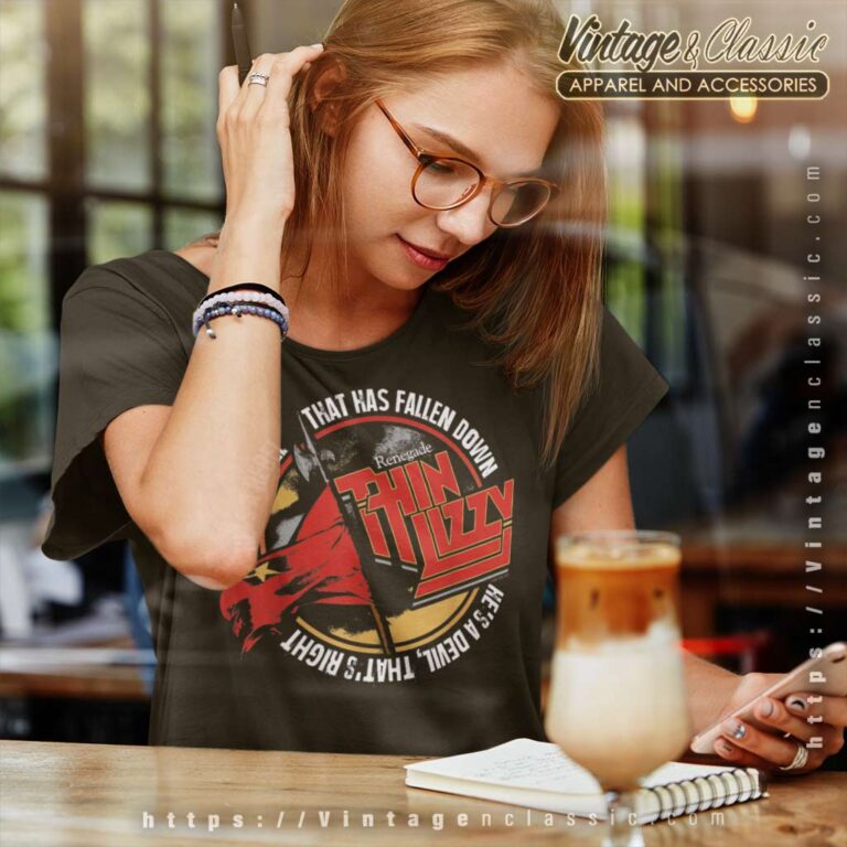 Thin Lizzy Shirt Album Renegade Women TShirt Thin Lizzy Shirt Album Renegade Women TShirt
