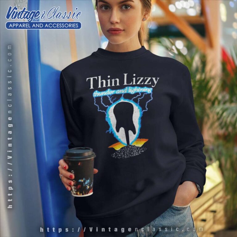 Thin Lizzy Shirt Album Thunder And Lightning Sweatshirt Thin Lizzy Shirt Album Thunder And Lightning Sweatshirt