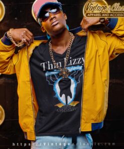 Thin Lizzy Shirt Album Thunder And Lightning V Neck TShirt