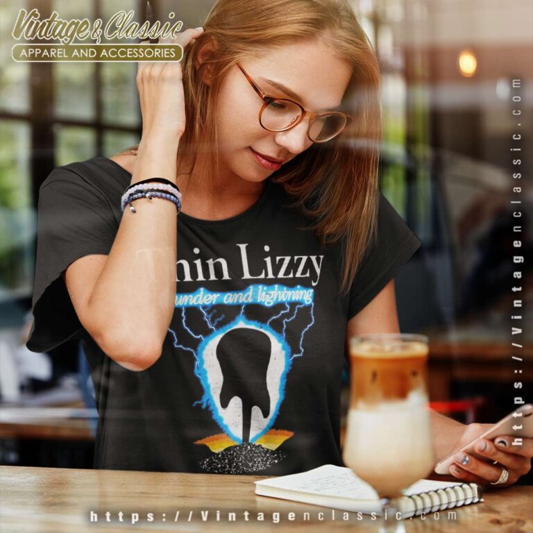 Thin Lizzy Shirt Album Thunder And Lightning Women TShirt Thin Lizzy Shirt Album Thunder And Lightning Women TShirt