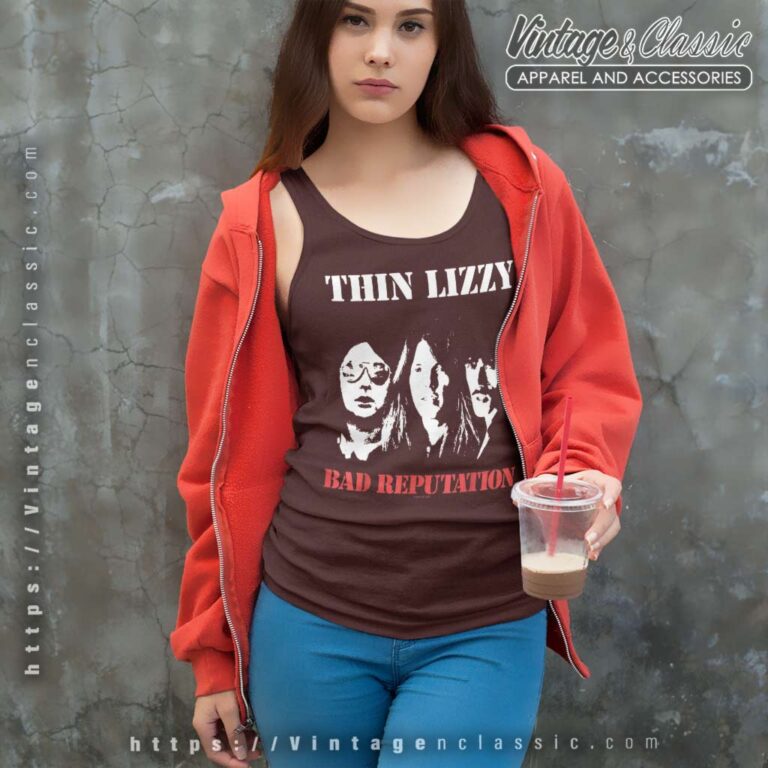 Thin Lizzy Shirt Bad Reputation Tank Top Racerback Thin Lizzy Shirt Bad Reputation Tank Top Racerback