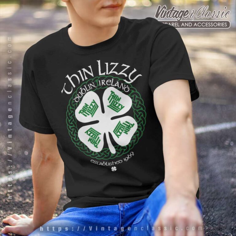 Thin Lizzy Shirt Celtic Shamrock T Shirt Thin Lizzy Shirt Celtic Shamrock T Shirt