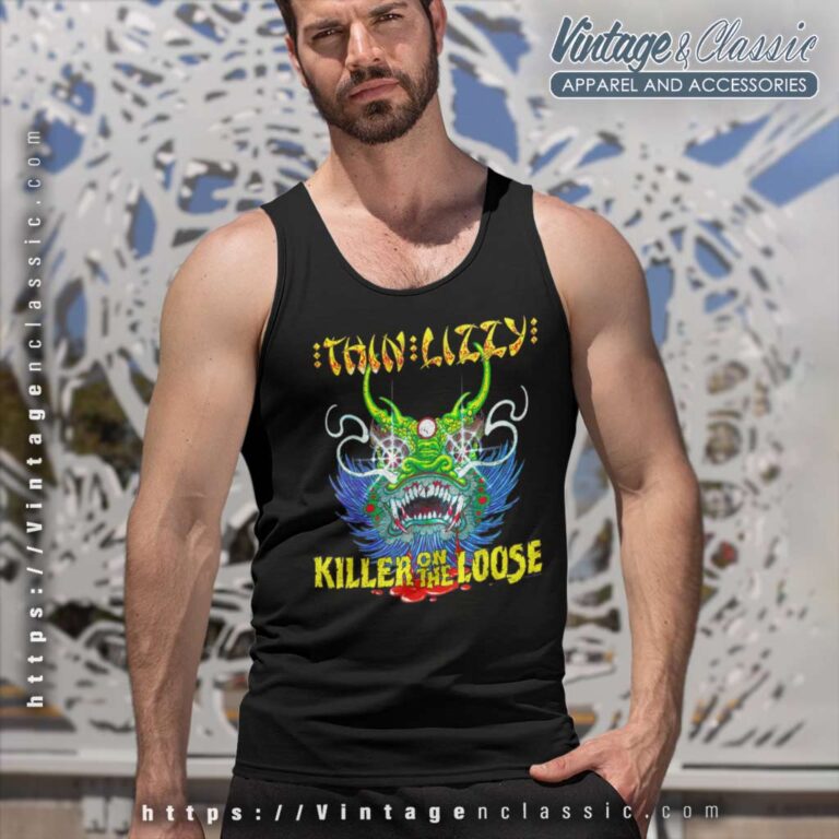 Thin Lizzy Shirt Chinatown Killer On The Loose Tank Top Racerback Thin Lizzy Shirt Chinatown Killer On The Loose Tank Top Racerback