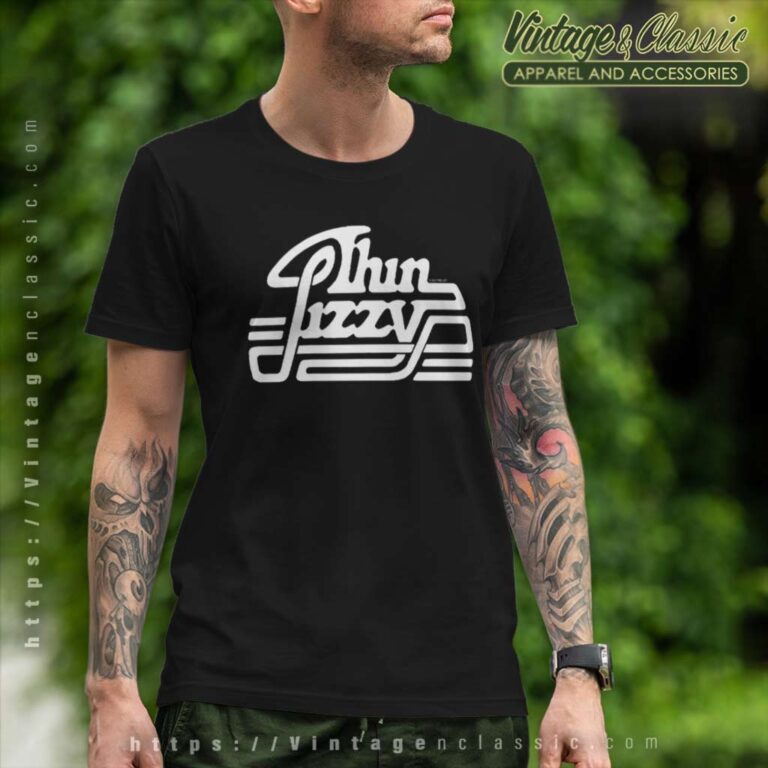 Thin Lizzy Shirt Rocker White Logo T Shirt Thin Lizzy Shirt Rocker White Logo T Shirt