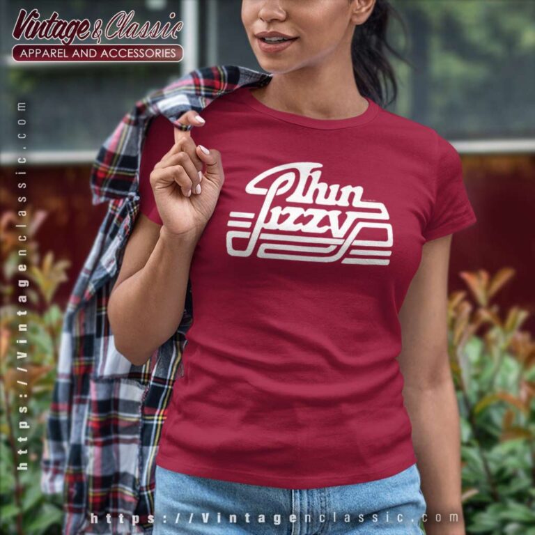 Thin Lizzy Shirt Rocker White Logo Women TShirt Thin Lizzy Shirt Rocker White Logo Women TShirt