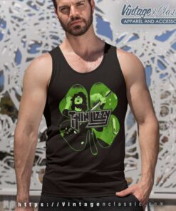 Thin Lizzy Shirt Shamrock Infill Tank Top Racerback