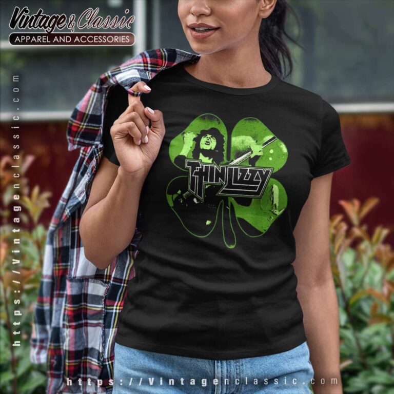 Thin Lizzy Shirt Shamrock Infill Women TShirt Thin Lizzy Shirt Shamrock Infill Women TShirt