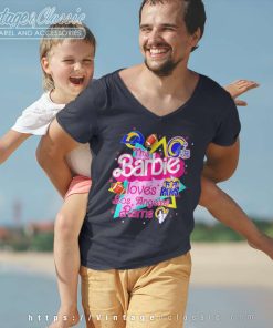 This Barbie Loves Los Angeles Rams V Neck TShirt
