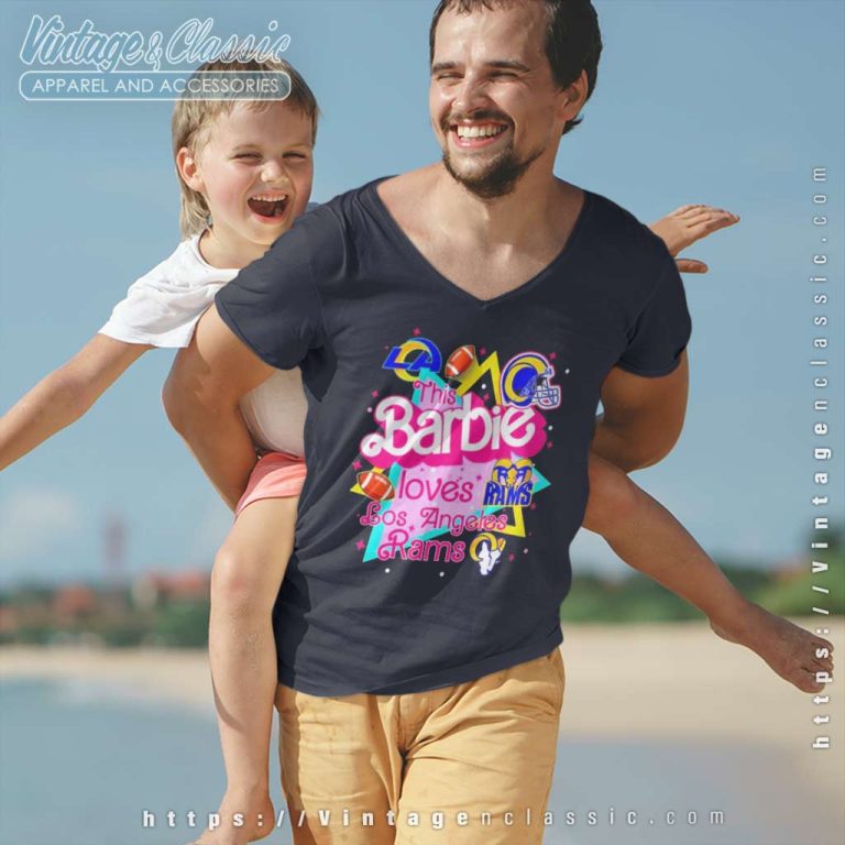 This Barbie Loves Los Angeles Rams V Neck TShirt This Barbie Loves Los Angeles Rams V Neck TShirt